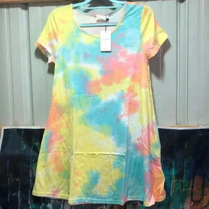 Kiwi and punch Miami swim cover up tie dye size medium